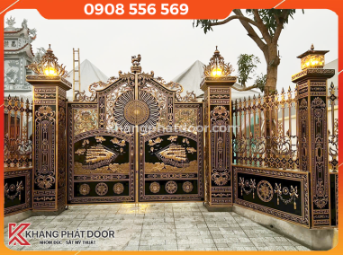 Thi công cổng nhôm đúc đẹp tại Tp. Thủ Đức